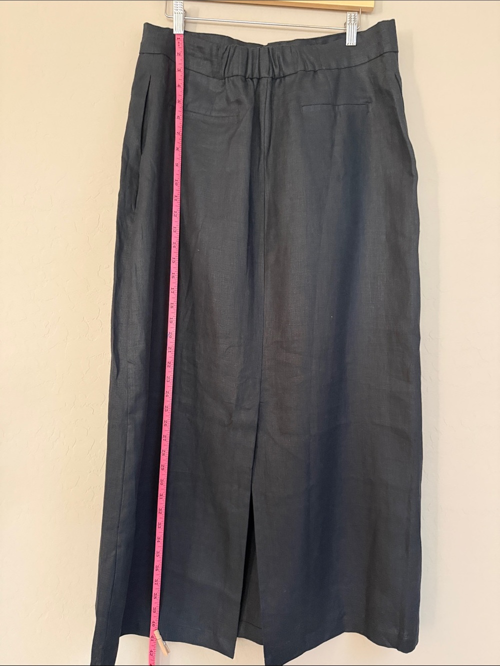 Faithfull the Brand Black Linen Set Nelli Maxi Skirt & Strapless Crop Top SZ 12 - Picture 9 of 16